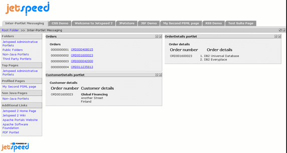 页面上的 Portlet